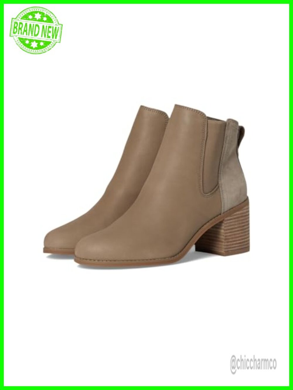 Evelyn Chelsea Leather Ankle Bootie Heeled Fall Boot